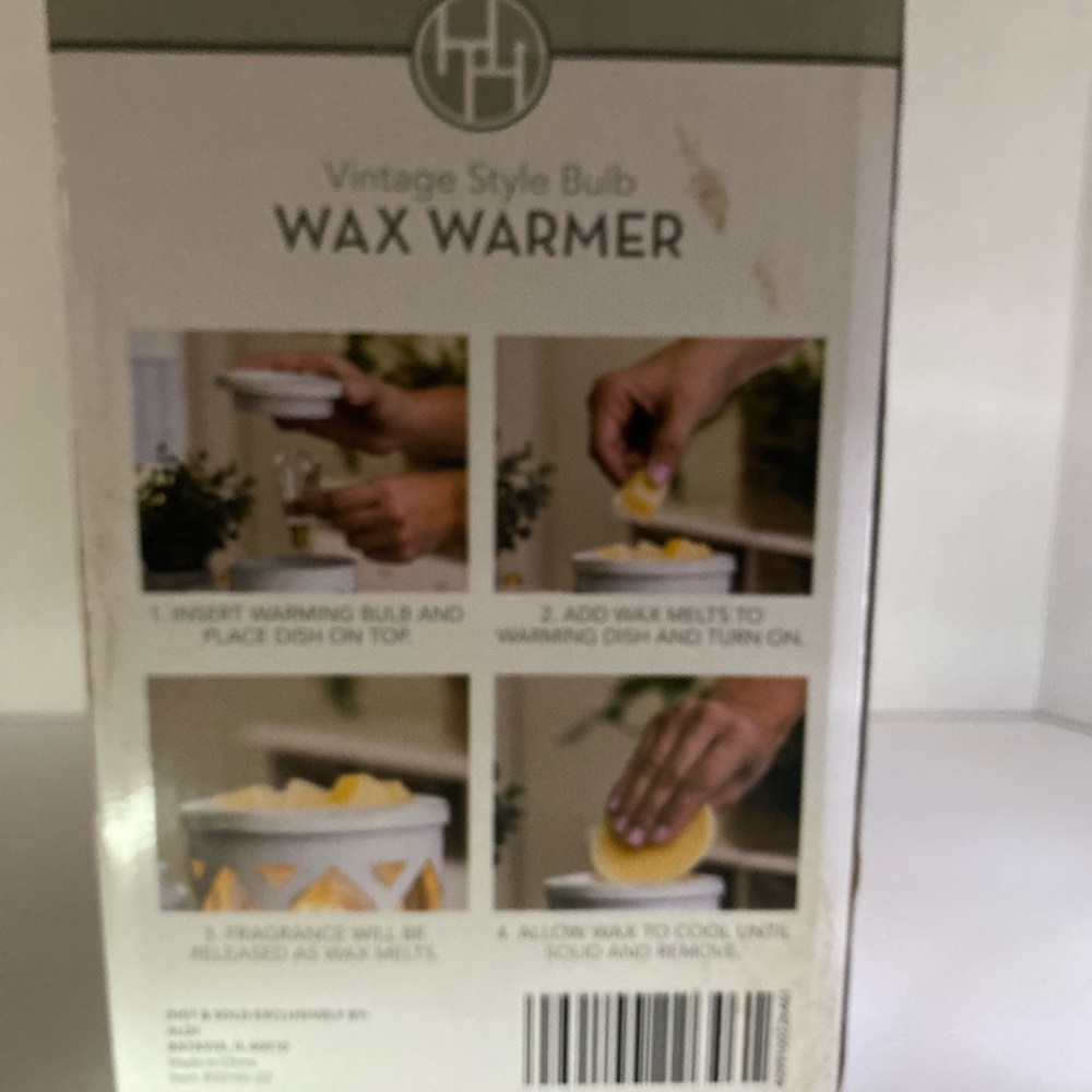 Vintage Style Bulb Wax Warmer - White